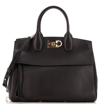 Salvatore Ferragamo Studio Satchel Leather Medium