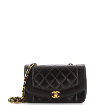 Chanel Vintage Diana Flap Bag Quilted Lambskin Small
