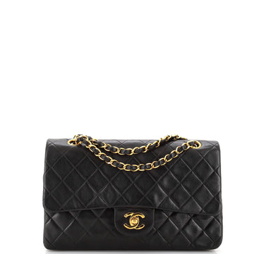 Chanel Vintage Classic Double Flap Bag Quilted Lambskin Medium
