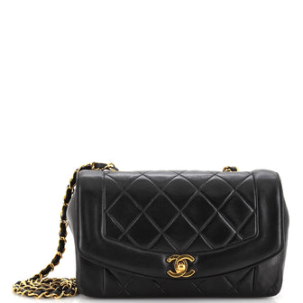 Chanel Vintage Diana Flap Bag Quilted Lambskin Small