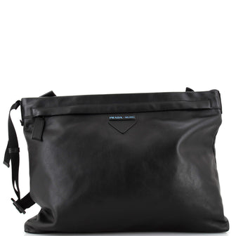 Prada Concept Zip Pocket Messenger Bag Leather Large