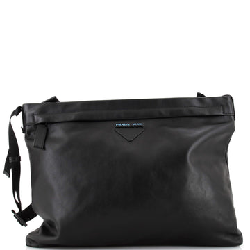 Prada Concept Zip Pocket Messenger Bag Leather Large