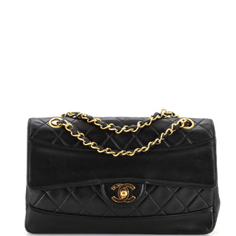 Chanel Vintage CC Chain Flap Bag Quilted Lambskin Small