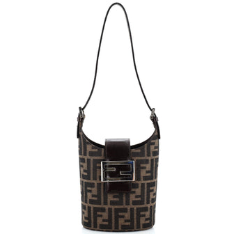 Fendi Vintage FF Handle Bag Zucca Canvas Mini