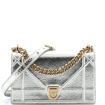 Christian Dior Diorama Flap Bag Crackled Deerskin Small