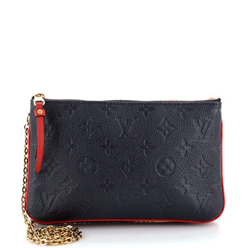 Louis Vuitton Double Zip Pochette Monogram Empreinte Leather
