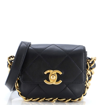 Chanel Framing Chain Flap Bag Quilted Calfskin Mini