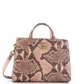 Gucci GG Marmont Tote Matelasse Python Small
