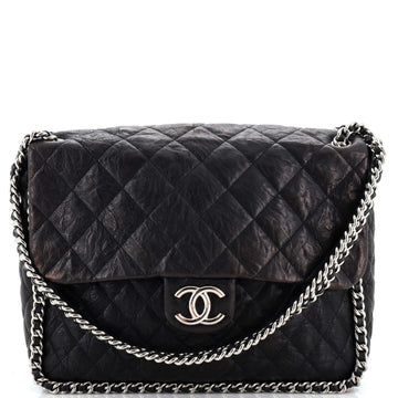 Chanel Chain Around Flap Bag Quilted Leather Maxi