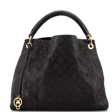 Louis Vuitton Artsy Handbag Monogram Embossed Python MM