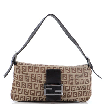 Fendi Double Flap Bag Zucchino Canvas Medium