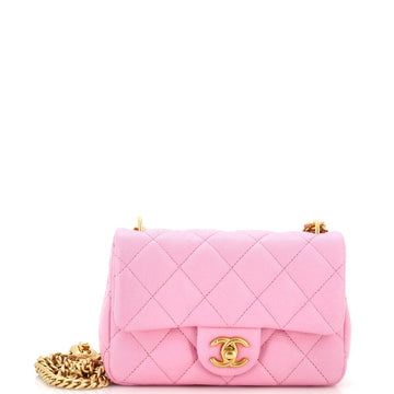 Chanel Sweet Heart Chain Flap Bag Quilted Caviar Mini