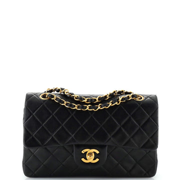 Chanel Vintage Classic Double Flap Bag Quilted Lambskin Small