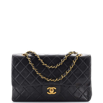 Chanel Vintage Classic Double Flap Bag Quilted Lambskin Medium