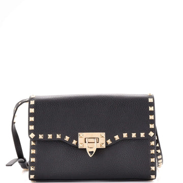Valentino Garavani Rockstud Flip Lock Flap Bag Leather Small