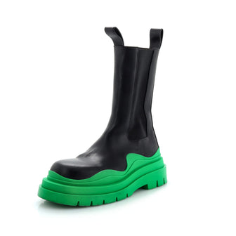 Bottega Veneta Women's Tire Chelsea Boots Leather and Rubber