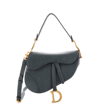 Christian Dior Saddle Handbag Leather Medium