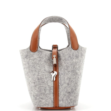 Hermes Picotin Lock Bag Felt with Leather PM