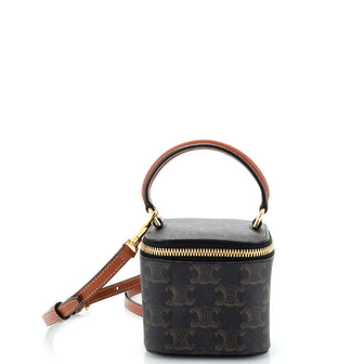 Celine Top Handle Square Vanity Case Triomphe Coated Canvas Mini