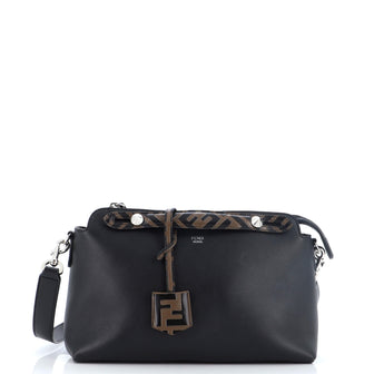Fendi By The Way Satchel Leather with Zucca Embossed Detail Small