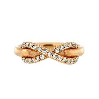 Tiffany & Co. Infinity Ring 18K Rose Gold and Diamonds