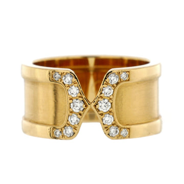 Cartier C de Cartier Ring 18K Yellow Gold with Diamonds 10mm