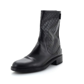 Gucci Women's Zip Ankle Boots Microguccissima Leather