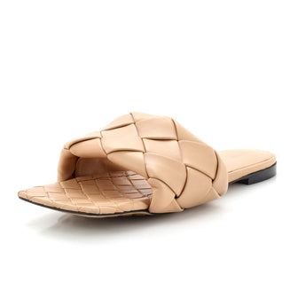 Bottega Veneta Women's Lido Flat Sandals Maxi Intrecciato Leather