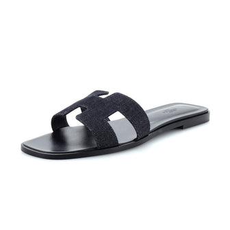 Hermes Women's Oran Sandals Denim