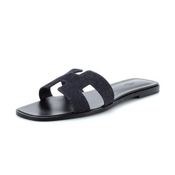 Hermes Women's Oran Sandals Denim