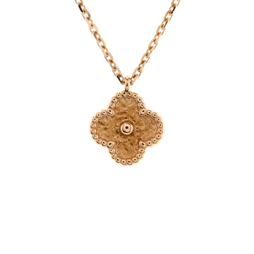 Van Cleef & Arpels Sweet Alhambra Pendant Necklace 18K Rose Gold