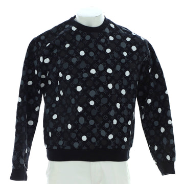 Louis Vuitton Men's Crewneck Sweatshirt Yayoi Kusama Painted Dots Monogram Eclipse Cotton