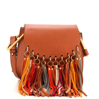 Chloe Multicolor Fringe Hudson Bag Leather Small