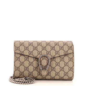 Gucci Dionysus Chain Wallet GG Coated Canvas Small