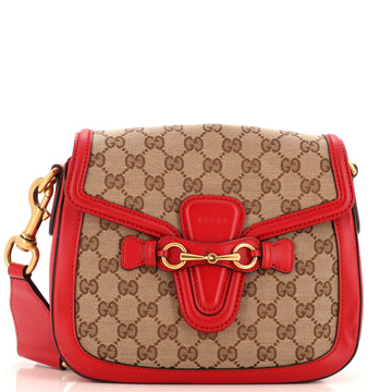 Gucci Lady Web Shoulder Bag GG Canvas Medium