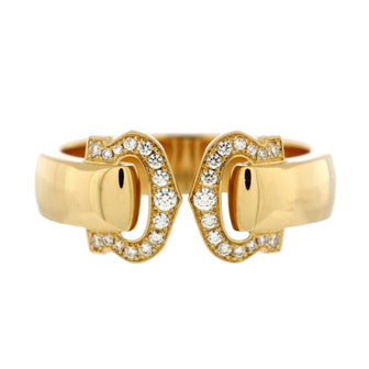 Cartier Vintage C de Cartier Ring 18K Yellow Gold with Diamonds