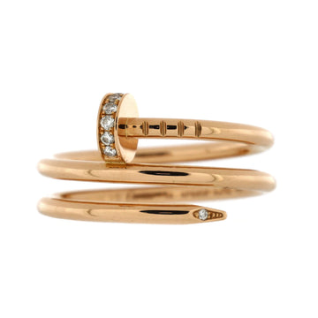 Cartier Juste un Clou Double Ring 18K Rose Gold and Diamonds Small