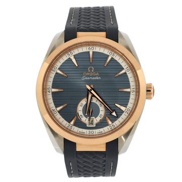Omega Seamaster Small Seconds Aqua Terra 150M Co-Axial Master Chronometer Automatic Watch Stainless Steel and Rubber with Rose Gold 41