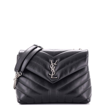 Saint Laurent Loulou Shoulder Bag Matelasse Chevron Leather Small