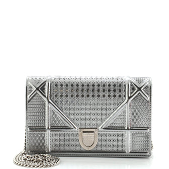 Christian Dior Diorama Wallet on Chain Cannage Embossed Calfskin
