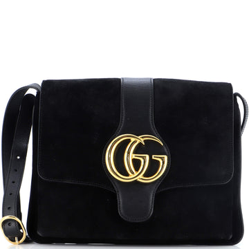 Gucci Arli Shoulder Bag Suede with Leather Medium