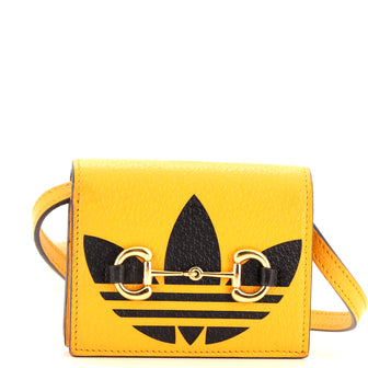 Gucci x adidas Horsebit Flap Card Case on Strap Leather