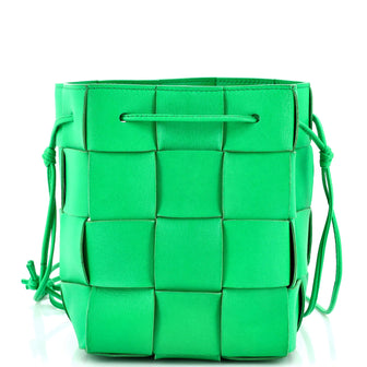 Bottega Veneta Cassette Bucket Bag Maxi Intrecciato Leather Small