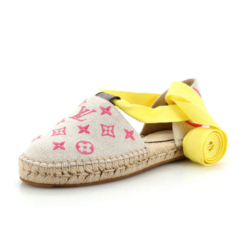 Louis Vuitton Women's Starboard Flat Espadrilles Monogram Embroidered Canvas