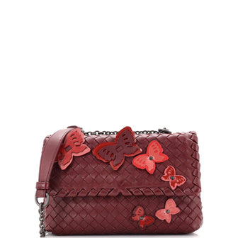 Bottega Veneta Butterfly Olimpia Crossbody Bag Intrecciato Nappa with Applique Baby