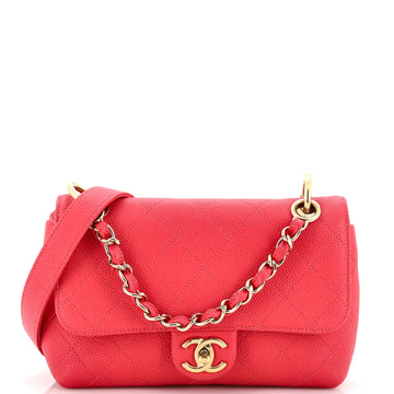 Chanel City Walk Flap Bag Quilted Caviar Small