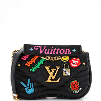 Louis Vuitton New Wave Chain Bag Limited Edition Patches Quilted Leather MM