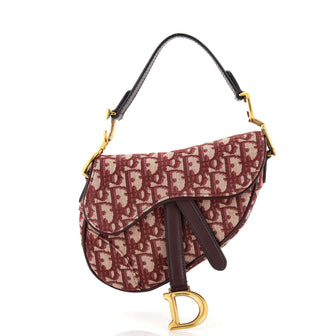 Christian Dior Saddle Handbag Oblique Canvas Mini