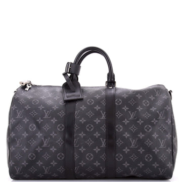Keepall Bandouliere Bag Monogram Eclipse Canvas 45