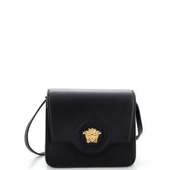 Versace La Medusa Accordion Flap Shoulder Bag Leather Small